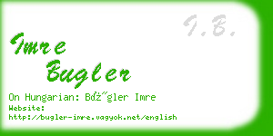 imre bugler business card